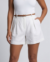Coastal Linen Shorts With Belt